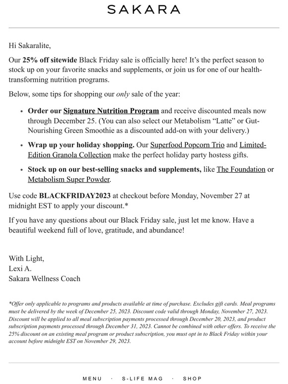 It's Here: Our Only Sale Of The Year