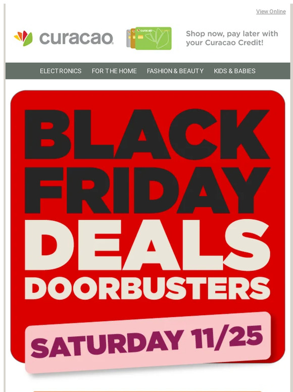 Shop Saturday's Black Friday savings!