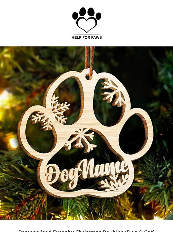Personalised Paw Baubles🎄 BF Sale! 15% OFF!