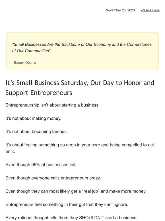Why supporting small businesses is so important