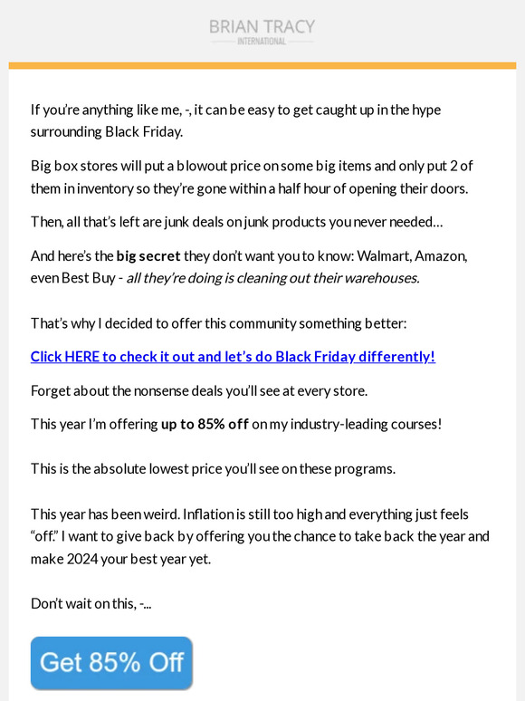 [Black Friday] A tough year requires a great sale…