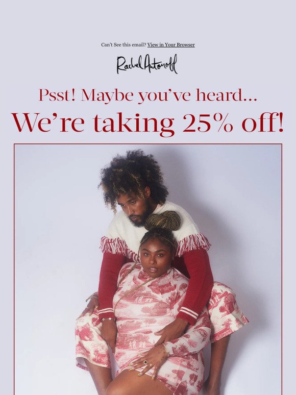 Last Days to Save 25% Off Sitewide