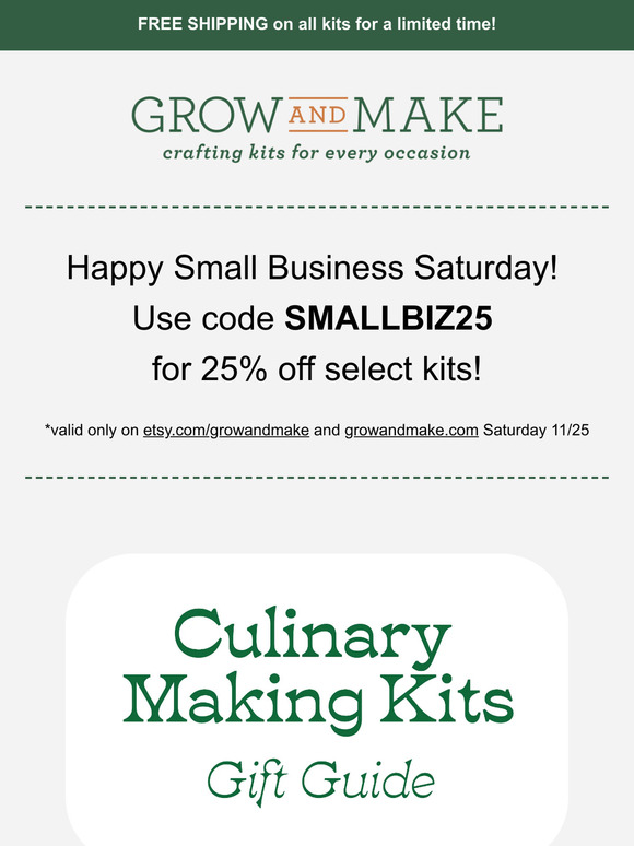 25% off for Small Business Saturday 🎉