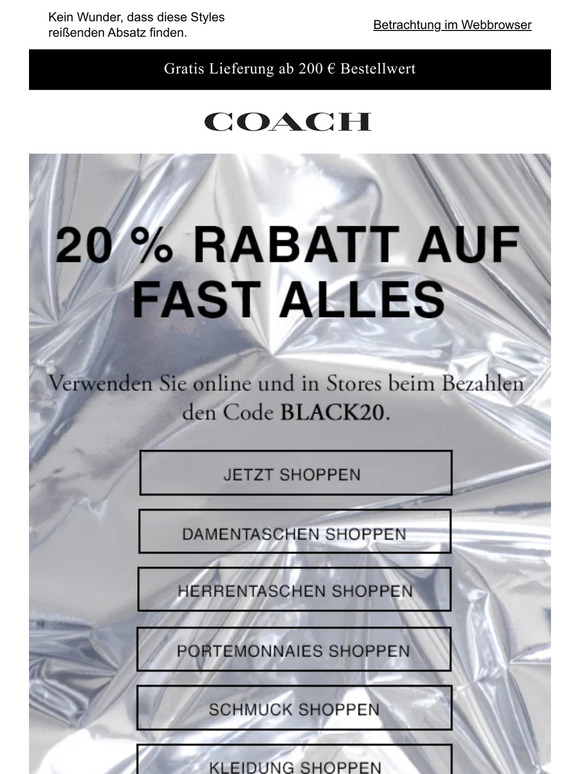 Bis zu 40 % Rabatt + 20 % Rabatt auf (fast) *alles* andere.