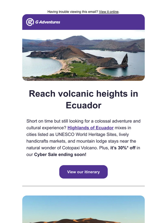 Explore Ecuador’s heights + hot tips for Morocco