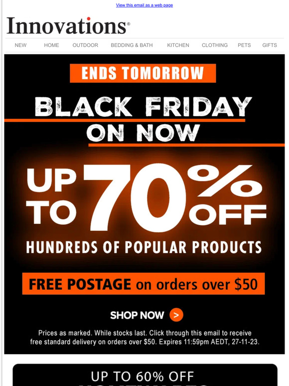 Up To 70% Off + Free Postage* | Sale Ends Tomorrow