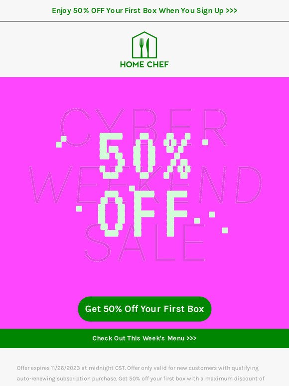 Our SALE of the season 🛍️Get 50% off your first box!