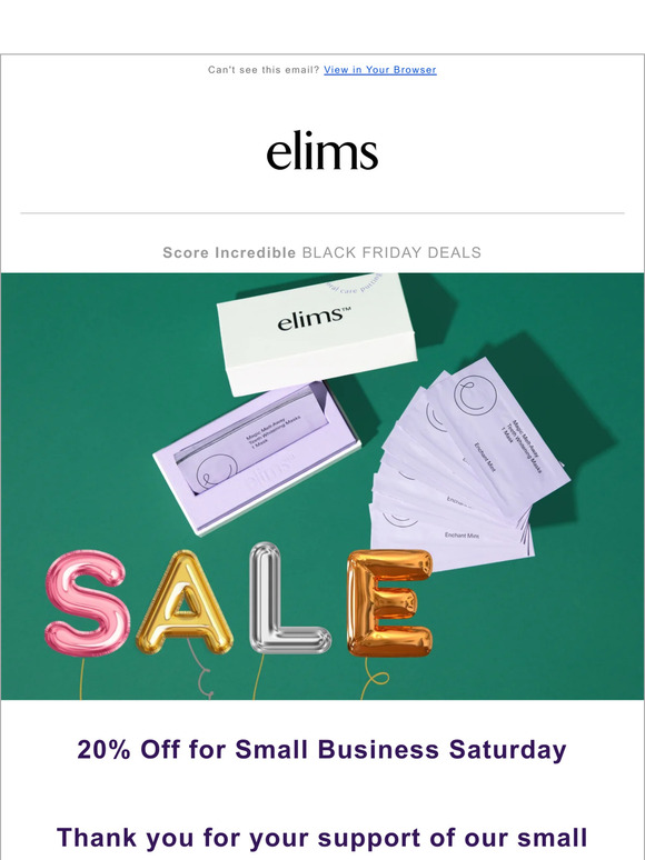 🎈20% off for Small Biz Saturday🎈