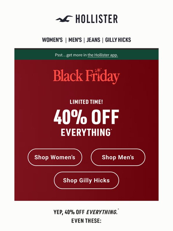 Black Friday Sales At Hollister