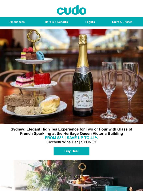 Sydney: Elegant High Tea Experience + Glass of French Sparkling at The Queen Victoria Building