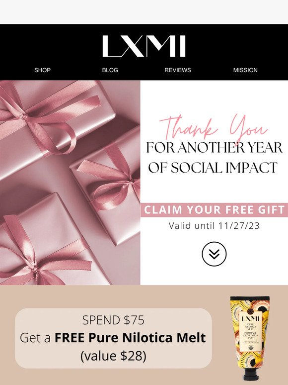 Complimentary $50 holiday gifts!