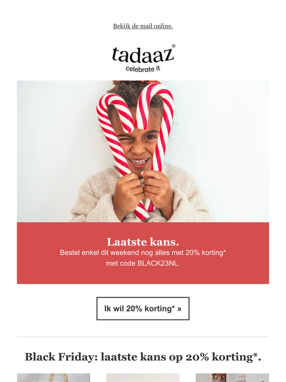 Laatste kans: 20% korting.
