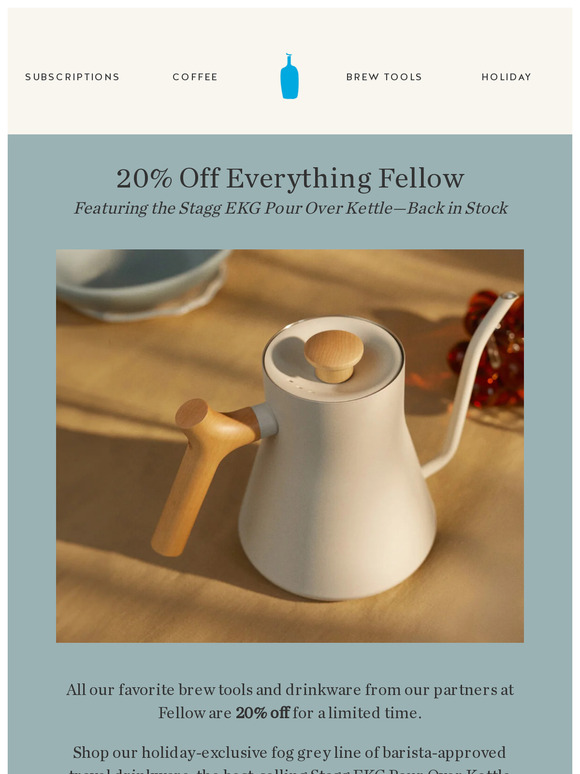 Blue Bottle Coffee Selected Bottles Limited Time Promotion 25% off