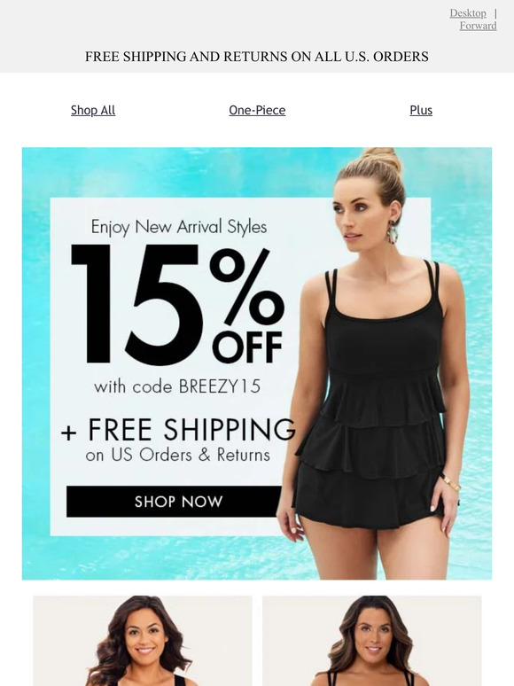 Don't miss out. 15% Off New Arrivals