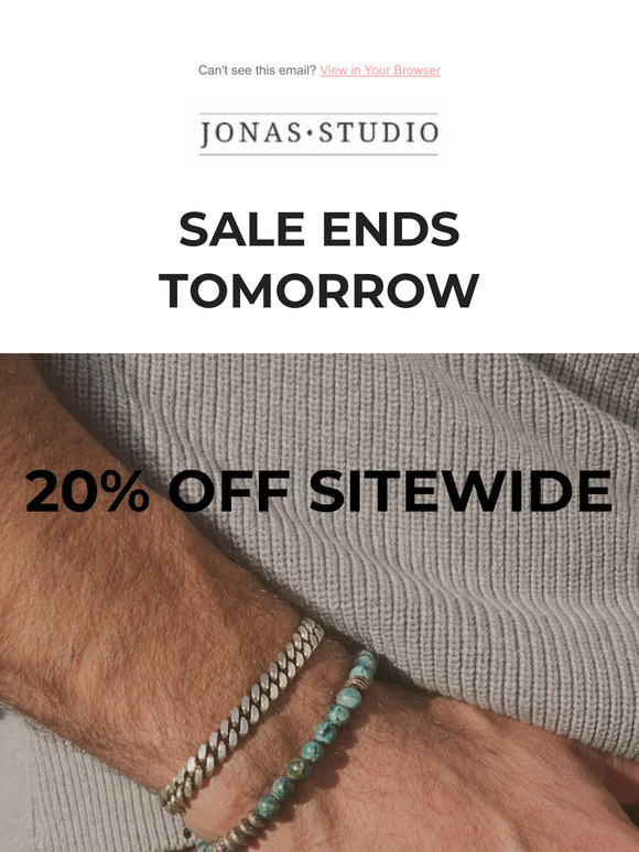 20% Off Ends TOMORROW!