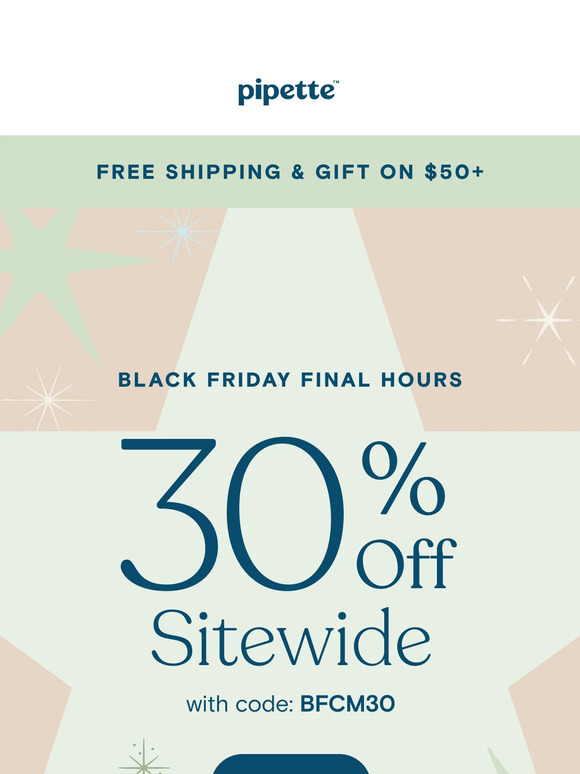 30% off sitewide ends tonight