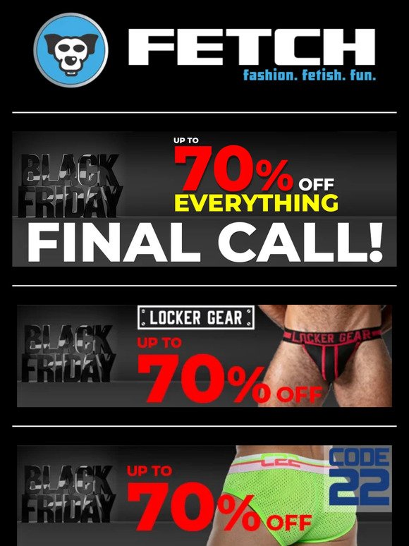 FINAL CALL - BACK FRIDAY SALES ENDS TONIGHT 8PM!
