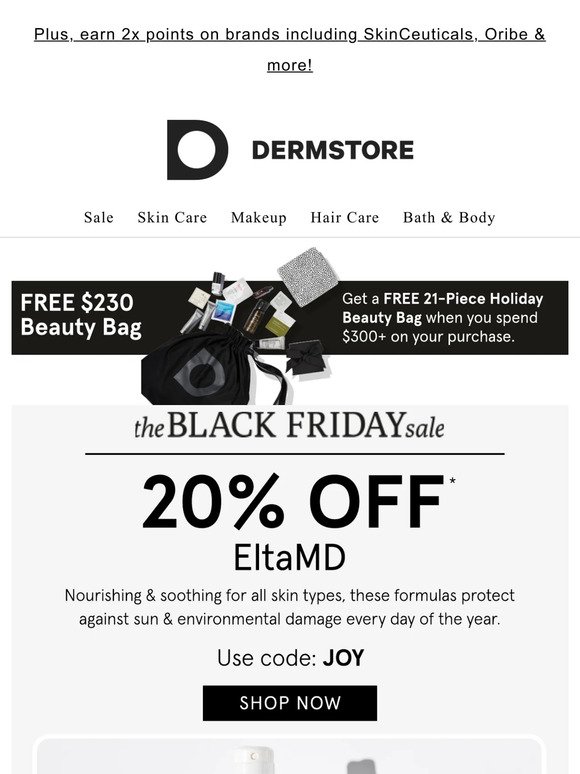 20% off EltaMD — The Black Friday Sale is almost over