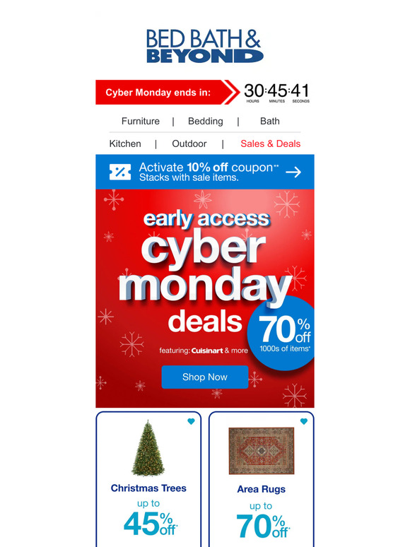 Bed Bath And Beyond Cyber Monday Bed Bath & Beyond: Early Access Cyber Monday Deals are HERE | Milled