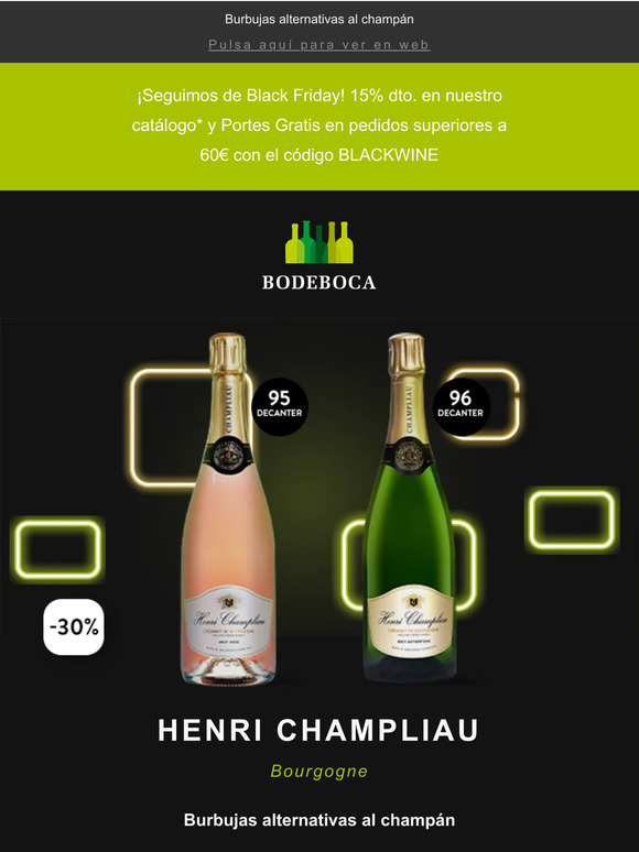 🍾 Henri Champliau: 30% de descuento en crémants con hasta 96 Decanter