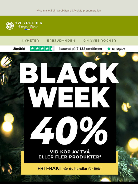 Sista chansen! 40% på nästan allt vid köp av 2 eller fler produkter*.