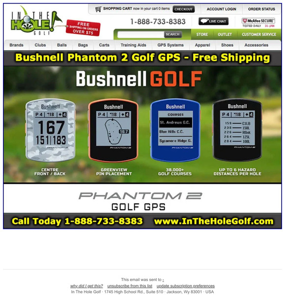 ⛳ Bushnell Phantom 2 Golf GPS - ON SALE - Black Friday Deals