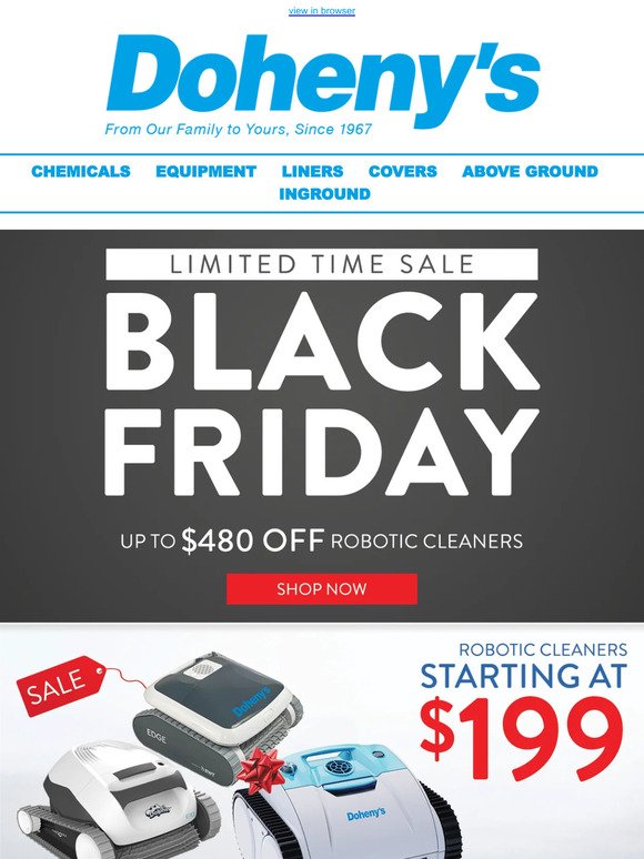 Robotic Revolution: Cyber Monday Deals Start Early - Save Up to $480 on Pool Cleaners!