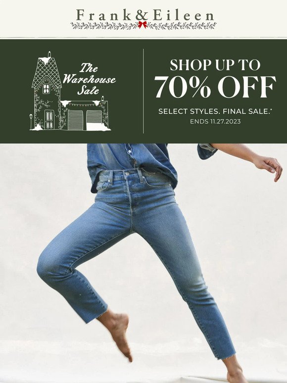 SALE ALERT! Shop select jeans up to 70% off