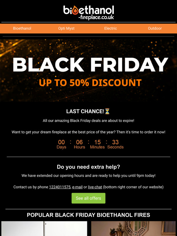 Bioethanolfireplace (UK) Our Black Friday offers expire soon! ⏳⏳ Milled