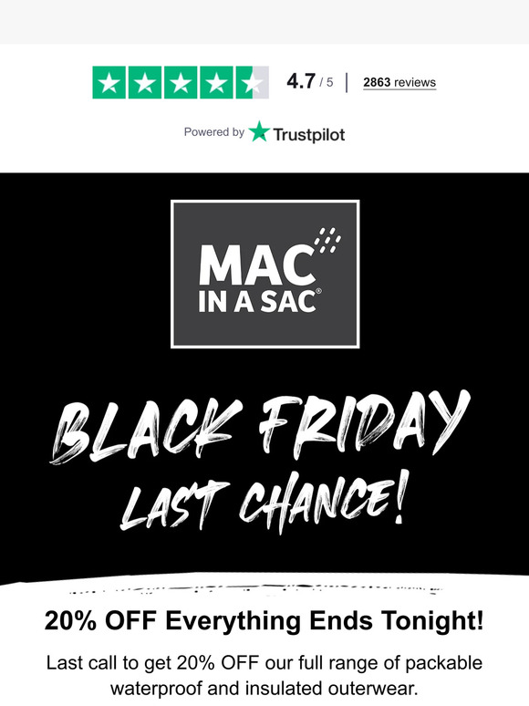 Black Friday Final Call!