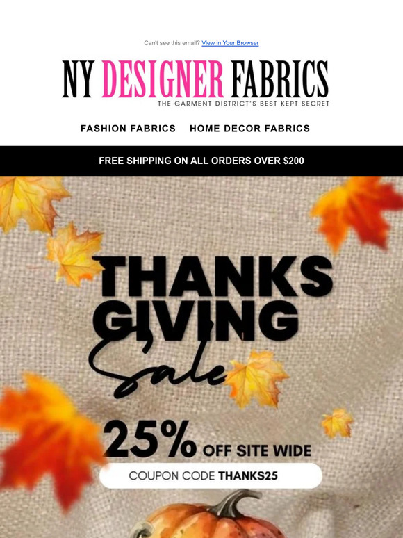 Last Chance! Extended Thanksgiving Sale. 25% OFF Site Wide