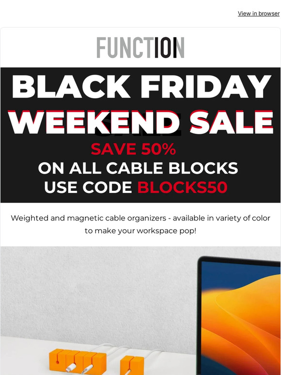 Don't Miss Out: 50% Off Cable Blocks + Up to 60% off Sitewide