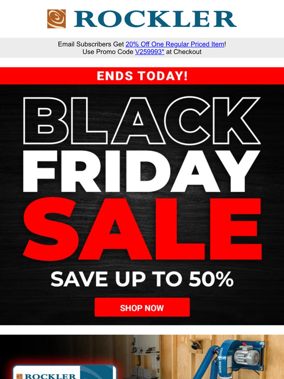 Goodbye to Black Friday Specials - Sale Ends Today!