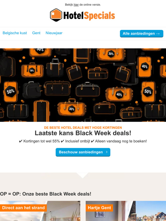 Laatste kans! Black Week hoteldeals