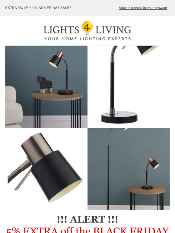 Black Friday sale & 5% off!! Browse now at Lights4living