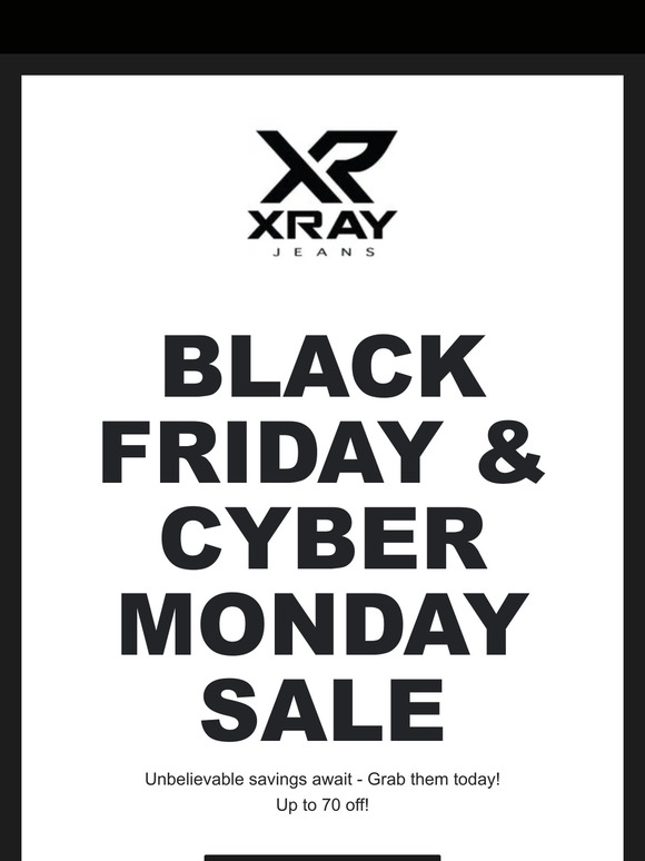 🎉 Don't Miss Out - X RAY Jeans Black Friday & Cyber Monday Sale!