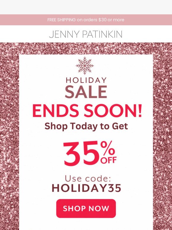 Don't Miss Out on Our Big 35% Off Holiday Sale! 💖