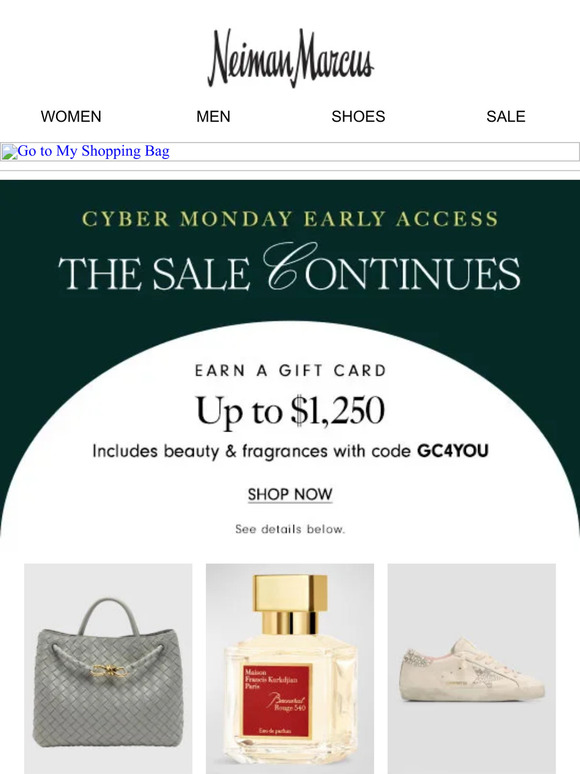 Cyber Monday Early Access: Your $1,250 gift card is inside