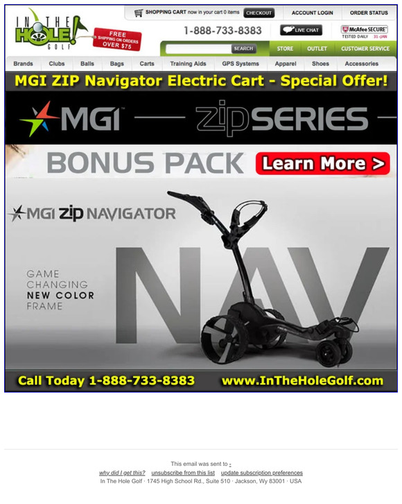 ⛳ MGI ZIP Navigator Golf Trolley - BLACK FRIDAY SALE