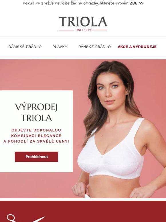 ✂ LIKVIDACE od 149 Kč | TRIOLA podprsenky ve výprodeji | Menstruační kalhotky