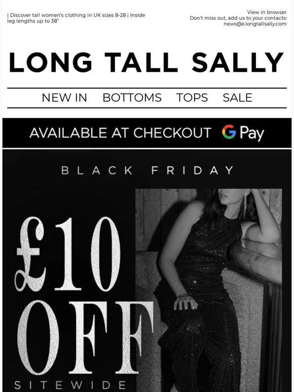 SITEWIDE | £10 Off