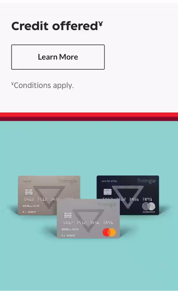Credit offered. Learn more. conditions apply