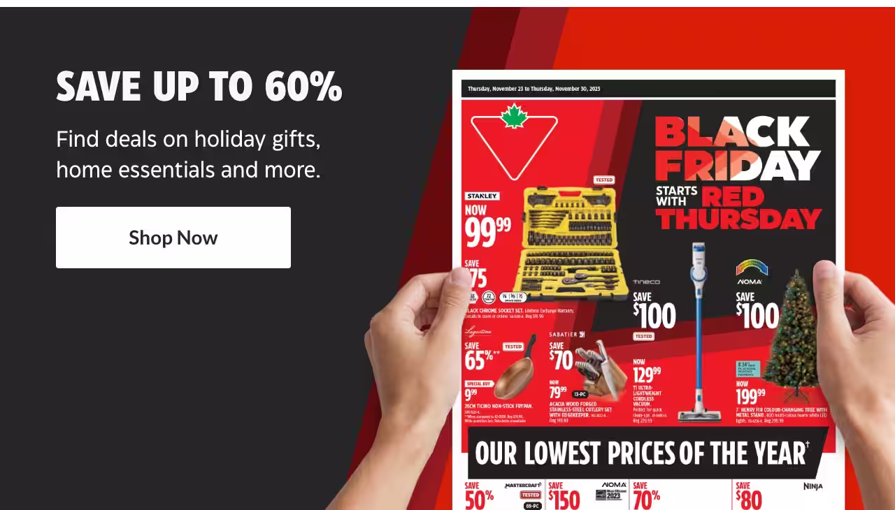 SAVE UP TO 60%. Find top deals on holiday gifts, home essentials and more. Shop Now.