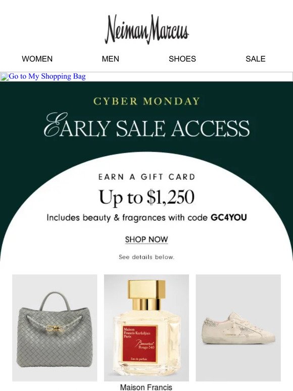 Shop Cyber Monday deals early | Get up to a $1,250 gift card