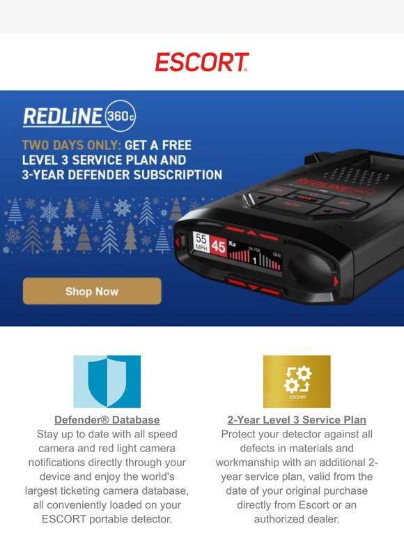 Get Two Gifts with Your Purchase of the Redline 360c