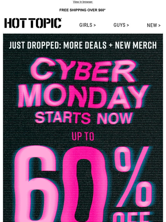 UP TO 60% OFF, more deals + NEW styles added… shop ASAP 🖱️