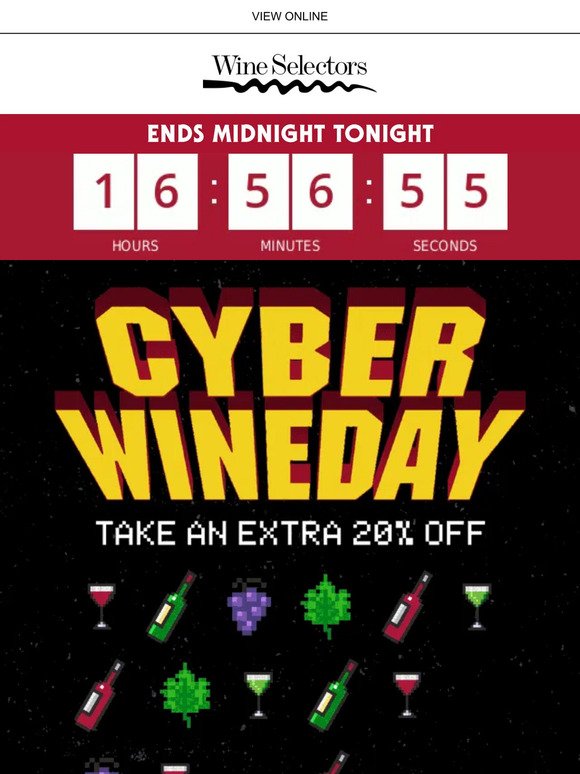 Game on: Cyber Wineday’s 20% OFF starts NOW!