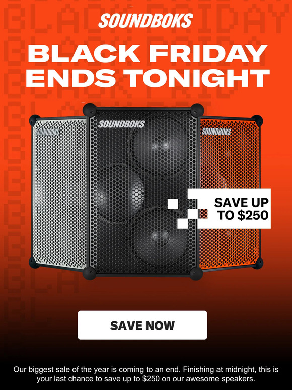 SOUNDBOKS 2.0 Black Friday Ends Midnight ⏰ Milled
