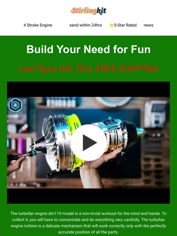 stirlingkit 5 Reasons That Should Go for this Turbofan Engine Kits Milled