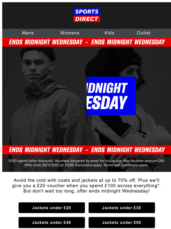 Up to 70% off Coats | £20 Voucher Ends Wednesday 🧥